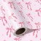 Pink Bow Wrapping Paper Roll - Mini Roll - 17 Inch x 16.5 Feet - Pink Ribbon Bow Design Perfect for Valentine's Day, Girls Birthday, Bachelorette Party, Baby Shower
